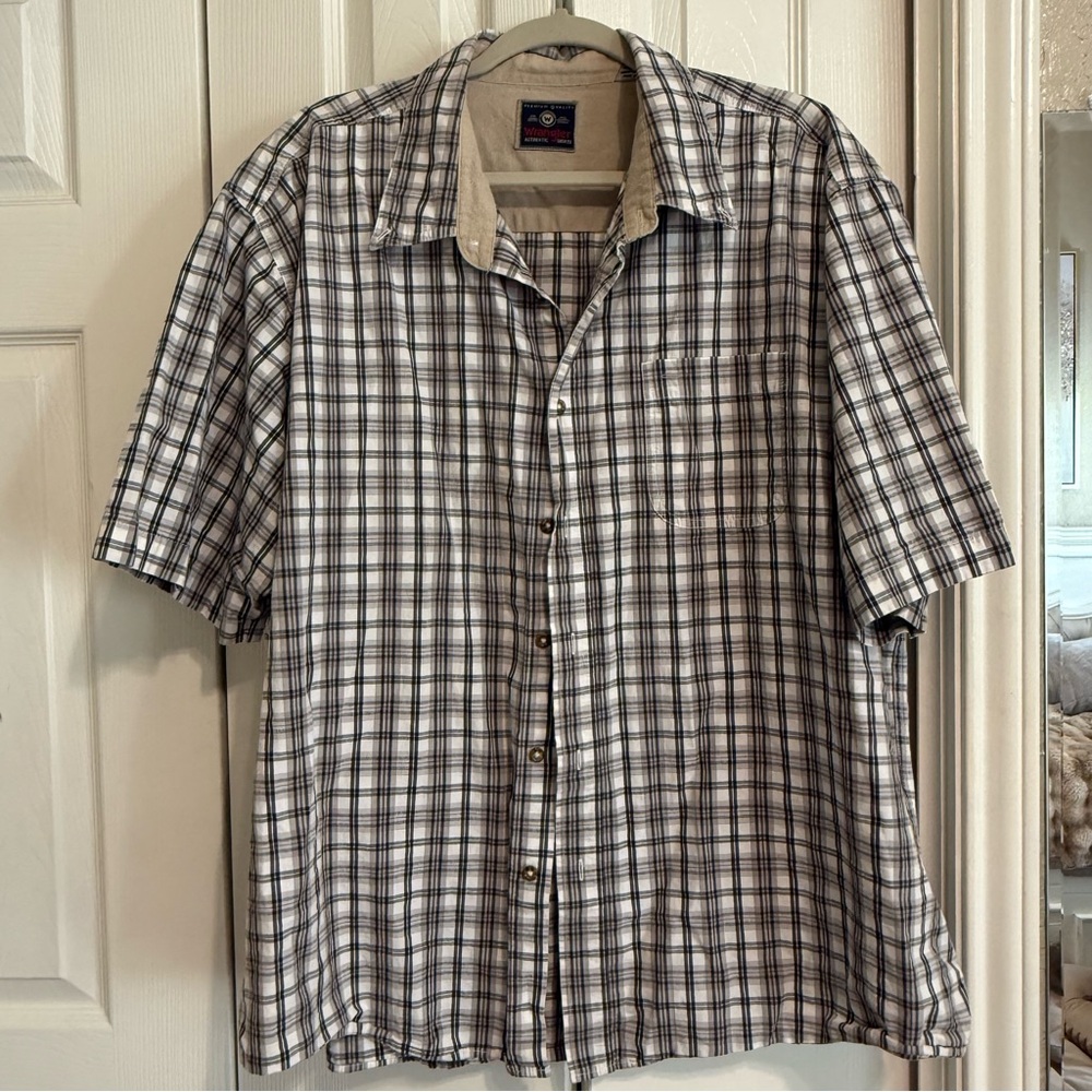 Wrangler Short Sleeve Plaid Shirt 3XL